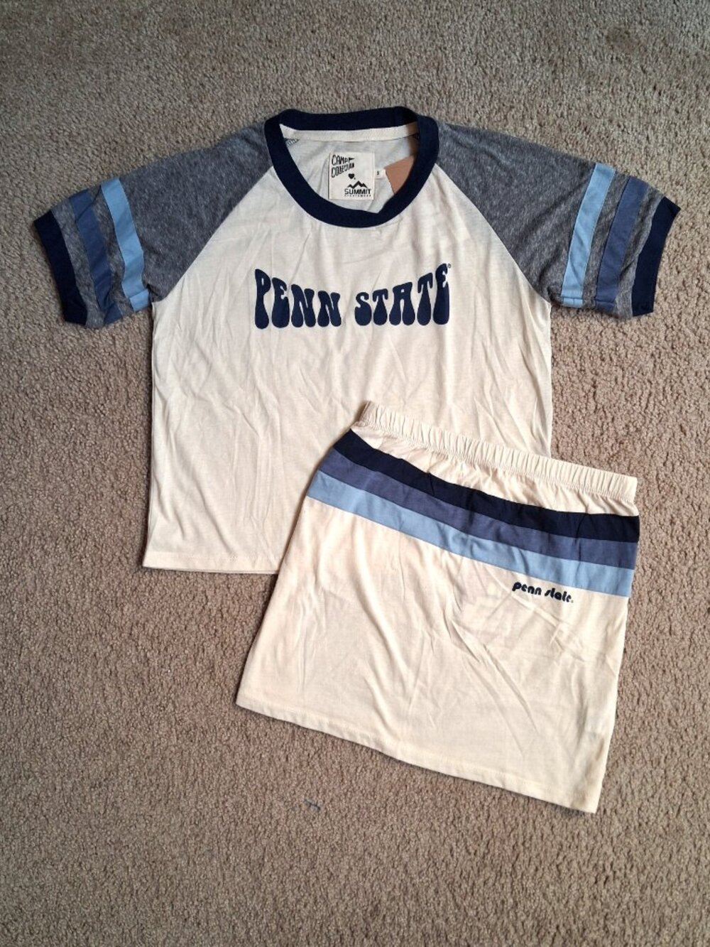 NWT Summit Sportswear PENN STATE Tailgate Top and Skirt Set sz S